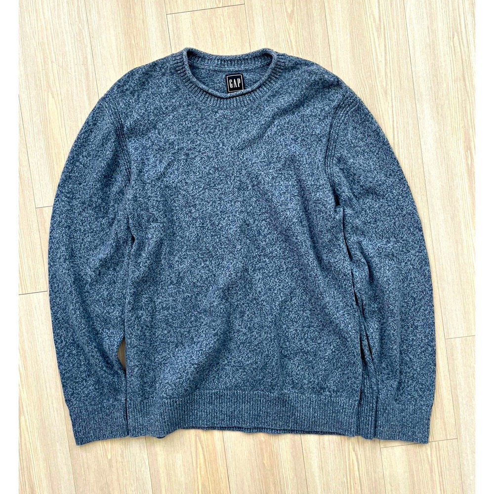 Gap Men's Blue Knit Rollneck Pullover Sweater Sz XL Tall Cotton Wool Preppy